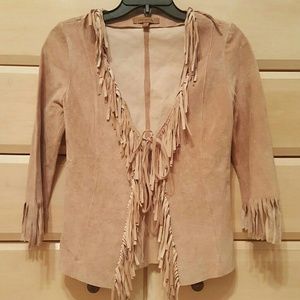 ARDEN B suede jacket with tassels sleeves